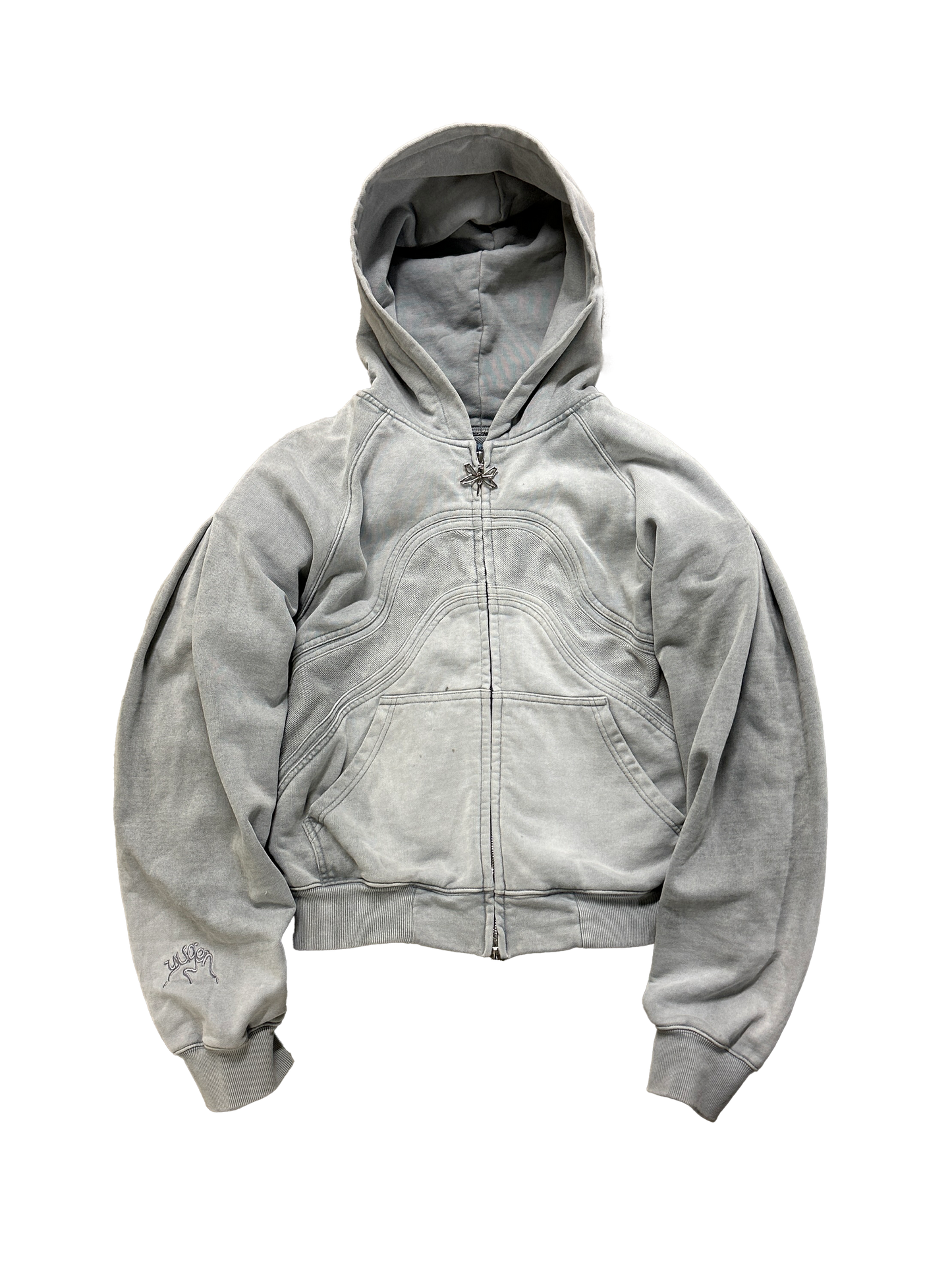 PLEATED SLEEVES HOODIE