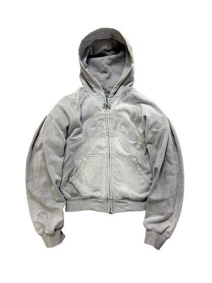 PLEATED SLEEVES HOODIE